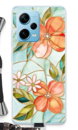 Orange stained glass flower