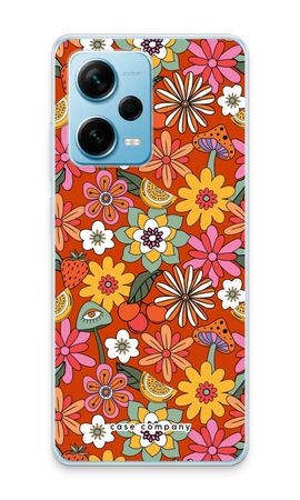 Retro Flowers - Red