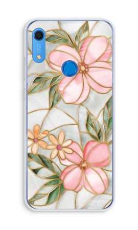 Orange stained glass flower