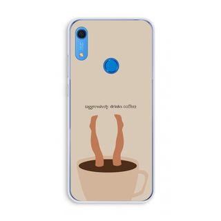 Aggressively drinks coffee