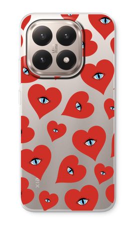 Red heart eyes