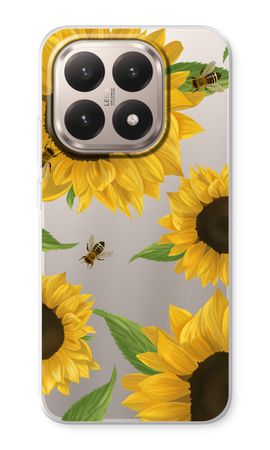 Sunflower and bees