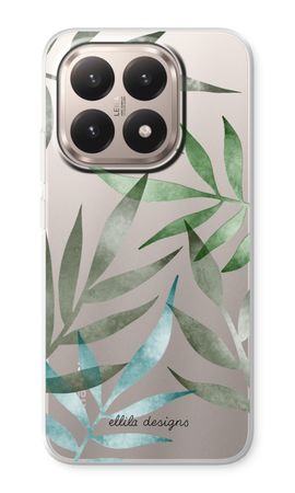Tropical watercolor leaves