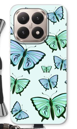 Papillons bleus et verts