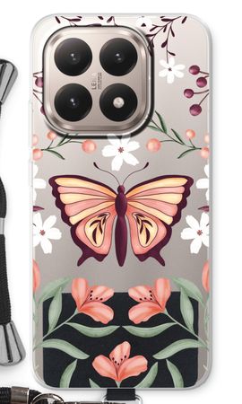 Papillon dans un monde floral