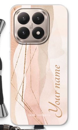 Gold Lines Namecase - Blush