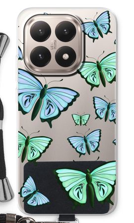 Papillons bleus et verts