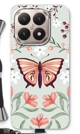 Papillon dans un monde floral