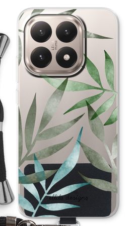 Tropical watercolor leaves