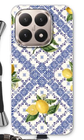 Blue tiles and lemons