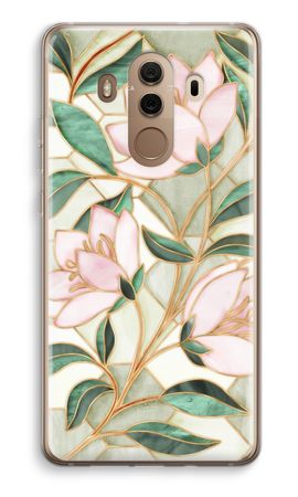 Orange stained glass flower