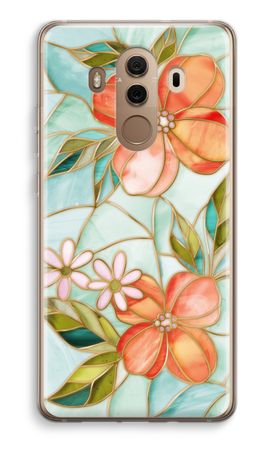 Orange stained glass flower