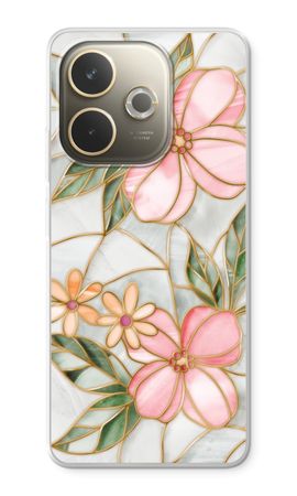 Orange stained glass flower