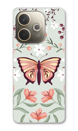 Fjäril i en blommig värld