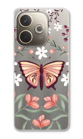 Fjäril i en blommig värld