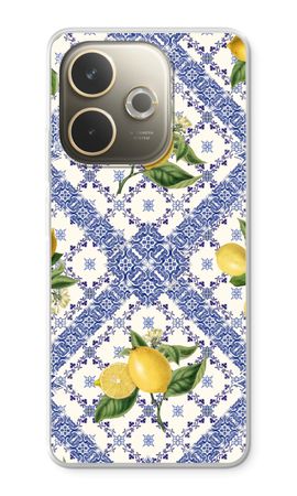 Blue tiles and lemons