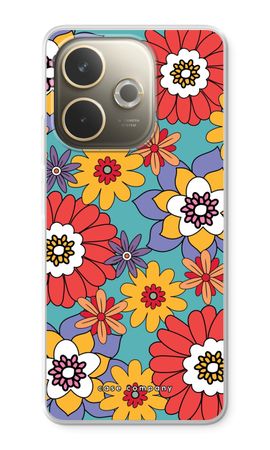 Retro Flowers - Blue