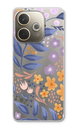 Flowers with blue leaves