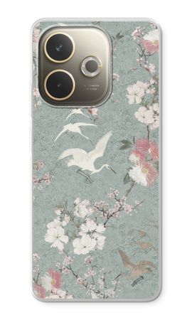 Japanska tranor blommar