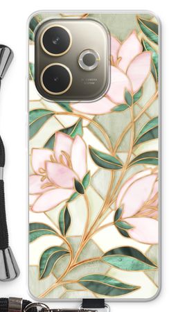 Orange stained glass flower