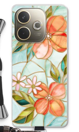 Orange stained glass flower