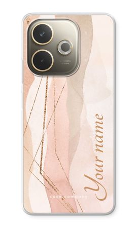 Gold Lines Namecase - Blush