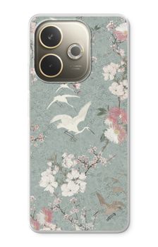 Japanese crane birds blossom