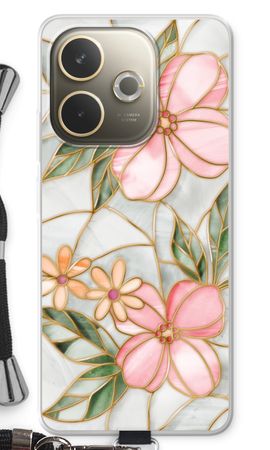 Orange stained glass flower