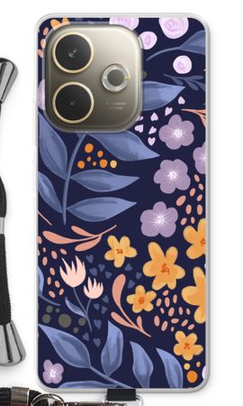 Flowers with blue leaves