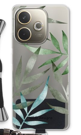 Tropical watercolor leaves