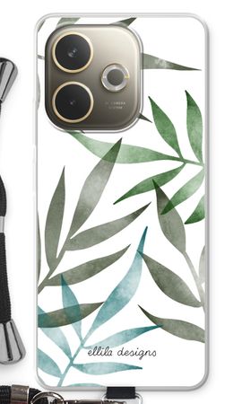 Tropical watercolor leaves