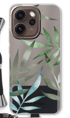 Tropical watercolor leaves