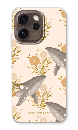 Floral Whales, Oppo Reno15 Pro pehmeä kotelo