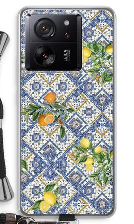 Blue tiles, lemons and oranges - small