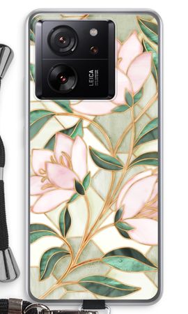 Orange stained glass flower