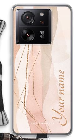 Gold Lines Namecase - Blush