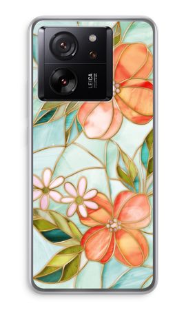 Orangefarbene Glasmalerei-Blume