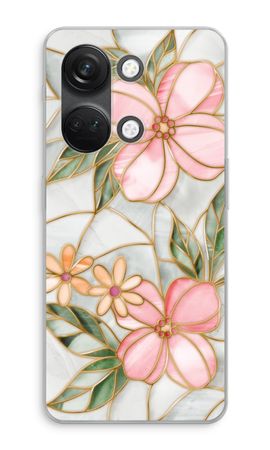 Oranje glas in lood bloem