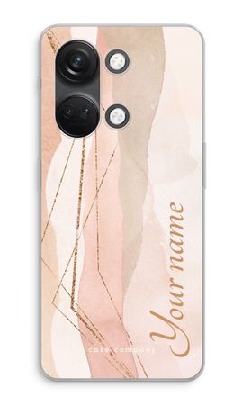 Gold Lines Namecase - Blush