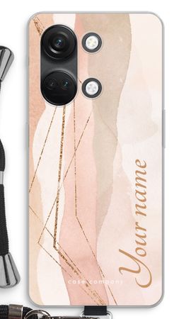 Gold Lines Namecase - Blush