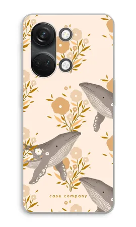Floral Whales, OnePlus Nord 3 pehmeä kotelo