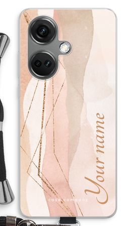 Gold Lines Namecase - Blush