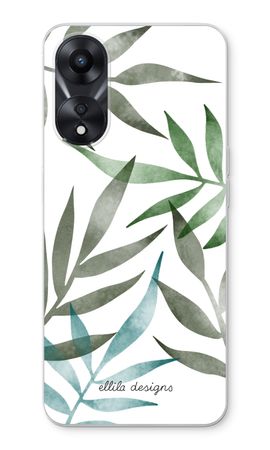 Tropical watercolor leaves