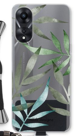 Tropical watercolor leaves