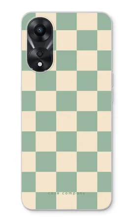 Checkered Mint, Oppo A58x soft hoesje