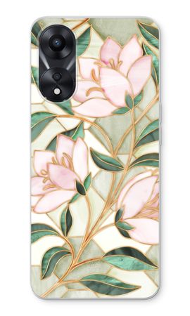 Orange stained glass flower