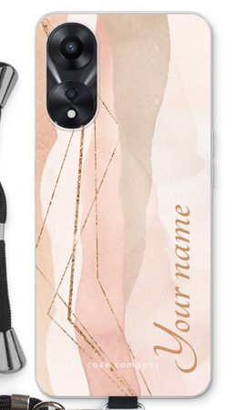 Gold Lines Namecase - Blush