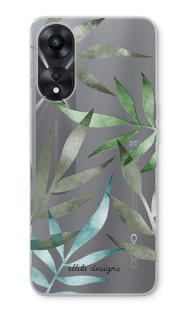 Tropical watercolor leaves