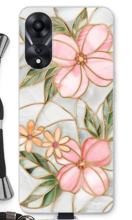 Orange stained glass flower