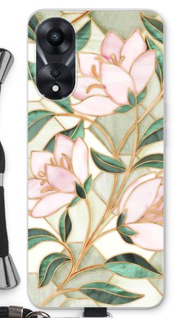 Orange stained glass flower